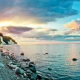 Rügen im Sonnenuntergang an den Kreisefelsen